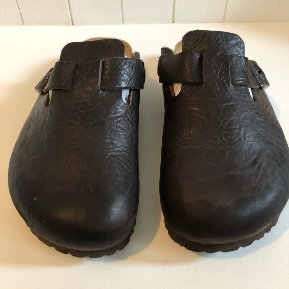 Birkenstock’s clogs, Size 41 Dark Brown, leather